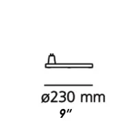 Artemide Base 230 mm per Tolomeo Tavolo in Alluminio Bianco