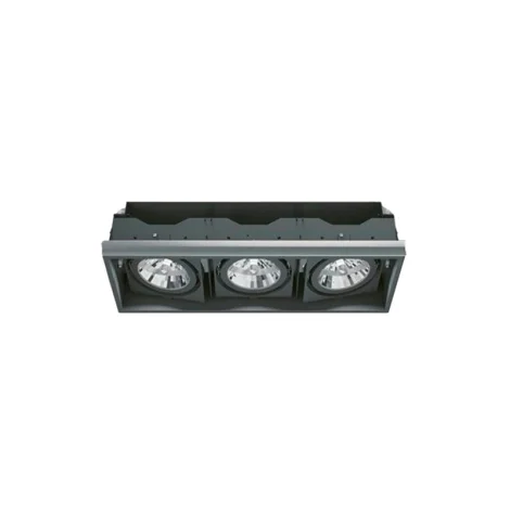 IGuzzini Faro Incasso Triplo Deep Frame Minimal Nero