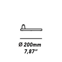 Artemide Base 200 mm for Tolomeo Table Black Aluminum
