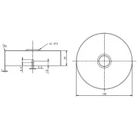 Big Cylindrical Ceiling Wall Rose With 1 Single Round Hole