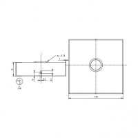 Big Square Ceiling Wall Rose With 1 Single Round Hole