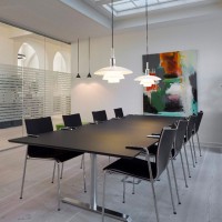 Louis Poulsen PH 4½-4 Glass Pendant Suspension Singol Lamp By