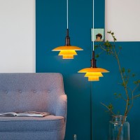Louis Poulsen PH 3½-3 Pendant Suspension Singol Colored Lamp By