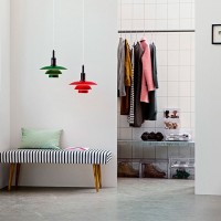 Louis Poulsen PH 3½-3 Pendant Suspension Singol Colored Lamp By