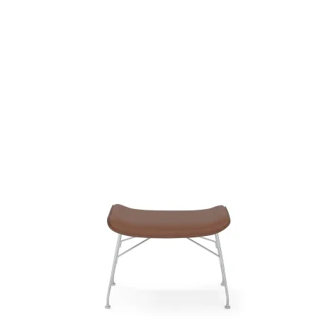 Kartell S/wood frassino dogato/cuoio poggiapiedi