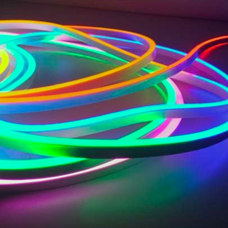 QLT Neon LED Strip RGB 14,4W 24V Continuous Light Line IP67 Outdoor 5