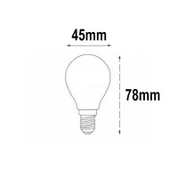 Duralamp Tecno Vintage Sfera LED Satinata 4W 340lm E14