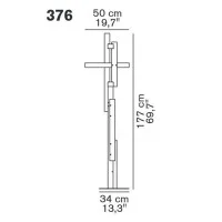 Oluce LAS Floor Lamp Matt Black Grey Triple Lighting Floor By