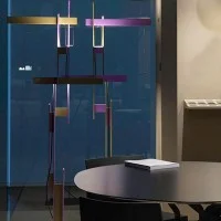 Oluce LAS Floor Lamp Matt Black Grey Triple Lighting Floor By