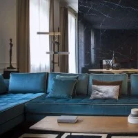 Oluce LAS Floor Lamp Matt Black Grey Triple Lighting Floor By