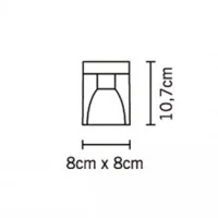 Fabbian Cube Ceiling Lamp In Crystal GU10 For Led