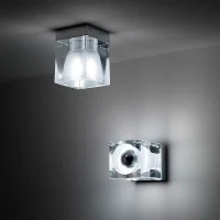 Fabbian Cubetto Lampada Soffitto Plafone in Cristallo GU10 Per Fabbian Cubetto Lampada Soffitto Plafone in Cristallo GU10 Per