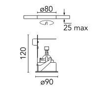 Flos Compass 90 Fixed Faretto Fisso Rotondo Fascio Stretto