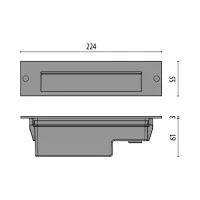 Prisma Insert +1 Wall LED Recessed Lamp Step Light For Outdoor