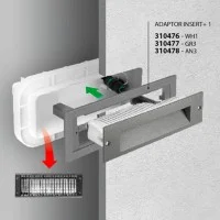 Prisma Adattatore Flangia INSERT+ 2 per Installazione Ad Incasso