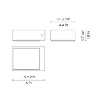 Ai Lati Lights Alu LED 7W Lampada Da Parete Rettangolare Slim