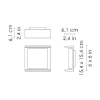 Ai Lati Lights Alu LED 7W Wall Lamp Square Slim Ceiling Light Ai Lati Lights Alu LED 7W Wall Lamp Square Slim Ceiling Light