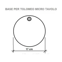 Artemide Base 170 mm for Tolomeo Micro Table Aluminum
