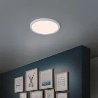 Lampo KIT Cornice Bianca Per Pannello Tondo 240mm LED Montaggio Lampo KIT Cornice Bianca Per Pannello Tondo 240mm LED Montaggio