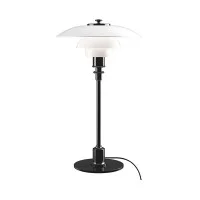 Louis Poulsen PH 2/1 Table Lamp in Blown White Opal Glass By