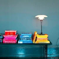 Louis Poulsen PH 2/1 Table Lamp in Blown White Opal Glass By