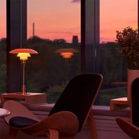 Louis Poulsen PH 2/1 Limited Edition Table Lamp in Blown Amber