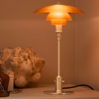 Louis Poulsen PH 2/1 Limited Edition Table Lamp in Blown Amber