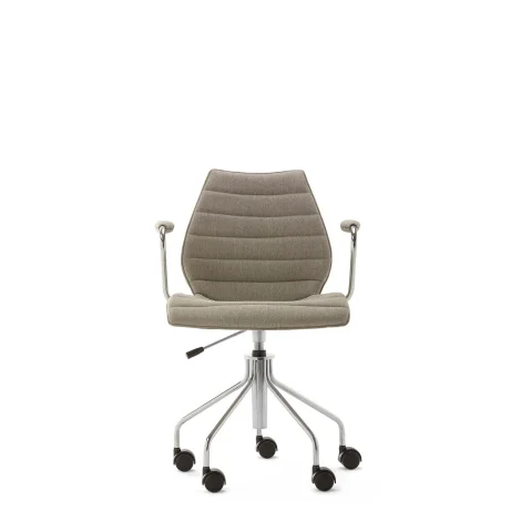 Kartell Maui Soft Noma swivel chair with castors