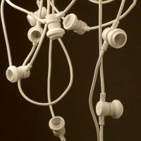 New Lamps White String Light Extendable 10 Lampholder E27 11,5