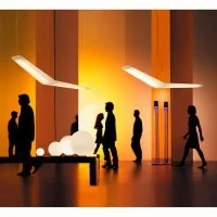 Artemide Mouette LED 55W Symmetric Suspension Lamp White By Artemide Mouette LED 55W Symmetric Suspension Lamp White By