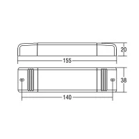 TCI MB118/2 Mini Reattore Elettronico 1x18W TC-D / TC-T Lampada