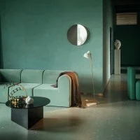 Louis Poulsen VL38 Floor Lamp White and Brass By Vilhelm