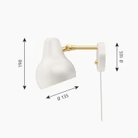 Louis Poulsen VL38 Adjustable Wall Lamp In Brass By Vilhelm Louis Poulsen VL38 Adjustable Wall Lamp In Brass By Vilhelm