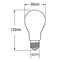 Flos Lampadina LED E27 21W 2452lm A65 220-240V 3000K Luce Calda