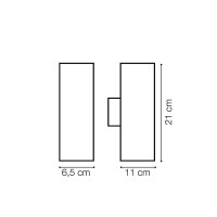 Ideal Lux GUN AP2 Small Lampada GU10 Cilindro IP44 Tondo Da