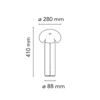 Flos Chiara Table LED Lampada da Tavolo Corpo In Alluminio By