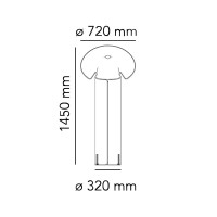 Flos Chiara Floor LED Lampada da Terra Corpo In Acciaio Inox By