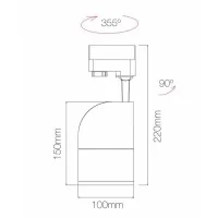 Beneito Faure ASTON 20W URG19 SWITCH LED Tricolor Proiettore da Beneito Faure ASTON 20W URG19 SWITCH LED Tricolor Proiettore da