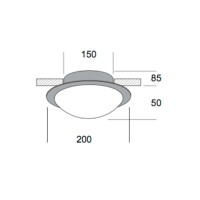 Kreadesign Astra Mini 200 Blown Nickel Ceiling Lamp 20036