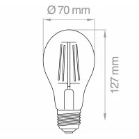 Lampo Drop Bulb A70 LED E27 15W 1700lm Transparent Glass High
