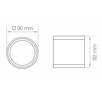 Lampo Lamp GU10 Cylinder IP54 Round Ceiling Surface In Aluminum