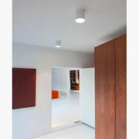 Lampo Lamp GU10 Cylinder IP54 Round Ceiling Surface In Aluminum