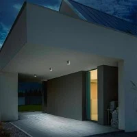 Lampo Lamp GU10 Cylinder IP54 Round Ceiling Surface In Aluminum