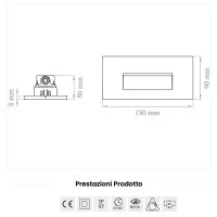 Lampo Recessed Lamp Horizontal LED Light Rectangular Step Light