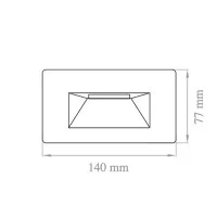 Lampo Anthracite Flange KIT For Recessed Rectangular 504