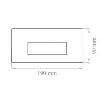 Lampo Anthracite Flange KIT For Recessed Rectangular 506