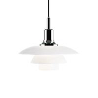 Louis Poulsen PH 3½-3 Glass Pendant Singol Lamp By Poul