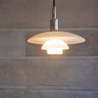Louis Poulsen PH 3½-3 Glass Pendant Singol Lamp By Poul