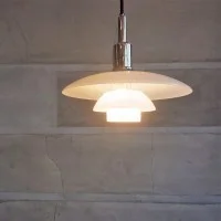 Louis Poulsen PH 3½-3 Glass Pendant Singol Lamp By Poul
