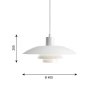 Louis Poulsen PH 4/3 Pendant Singol Lamp By Poul Henningsen